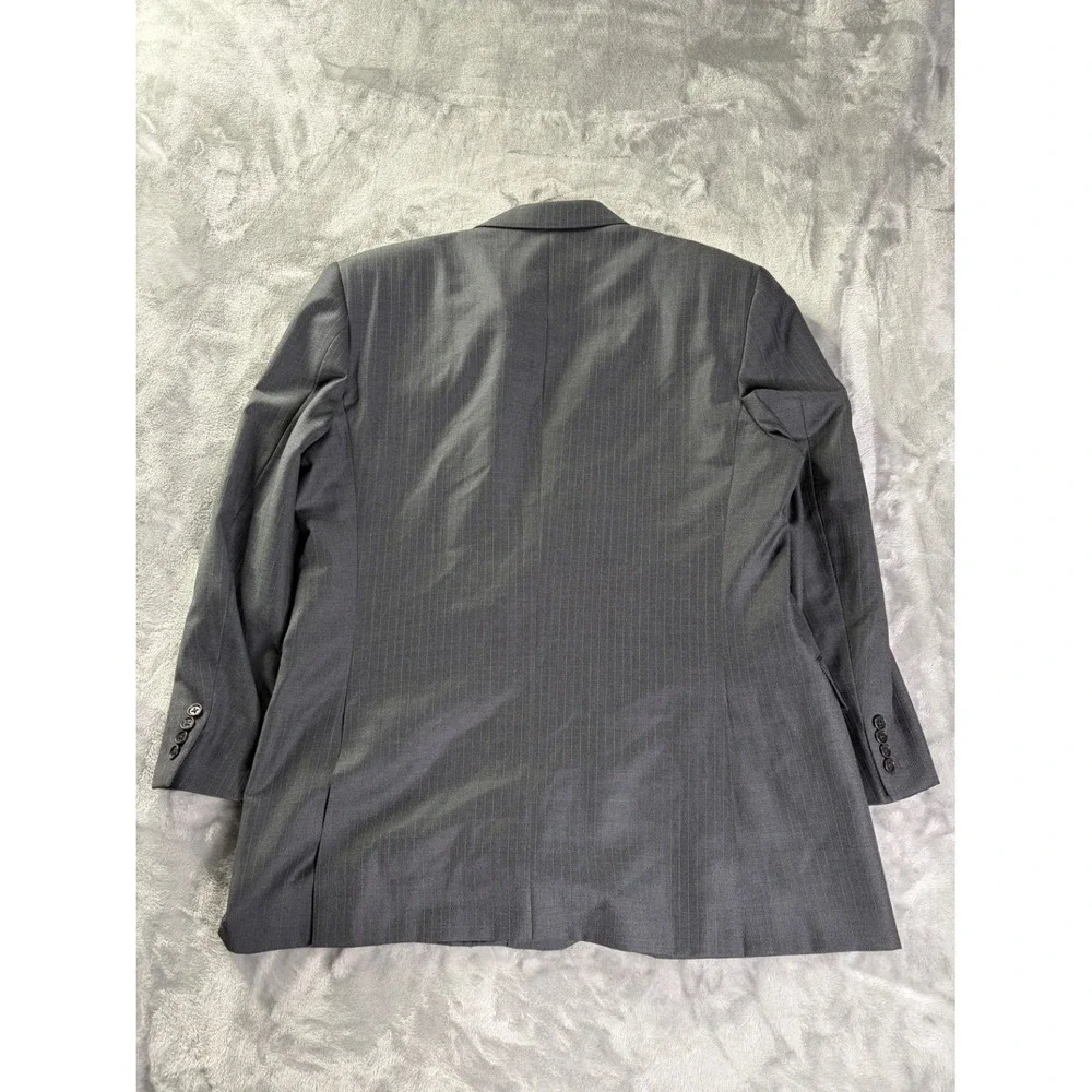 Canali Super 120's Blazer Black Sz 52 7 R Striped